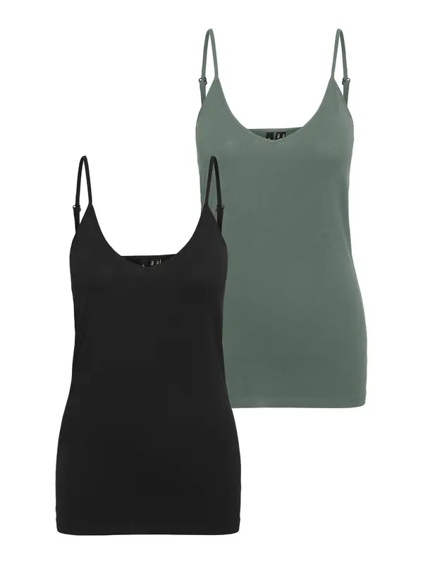 Vero Moda Tall Vero Moda Tall Top 'VMMAXI'  zelena / crna