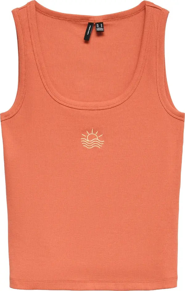 Vero Moda VERO MODA Top 'VMDISA'  svijetložuta / ciglasto crvena