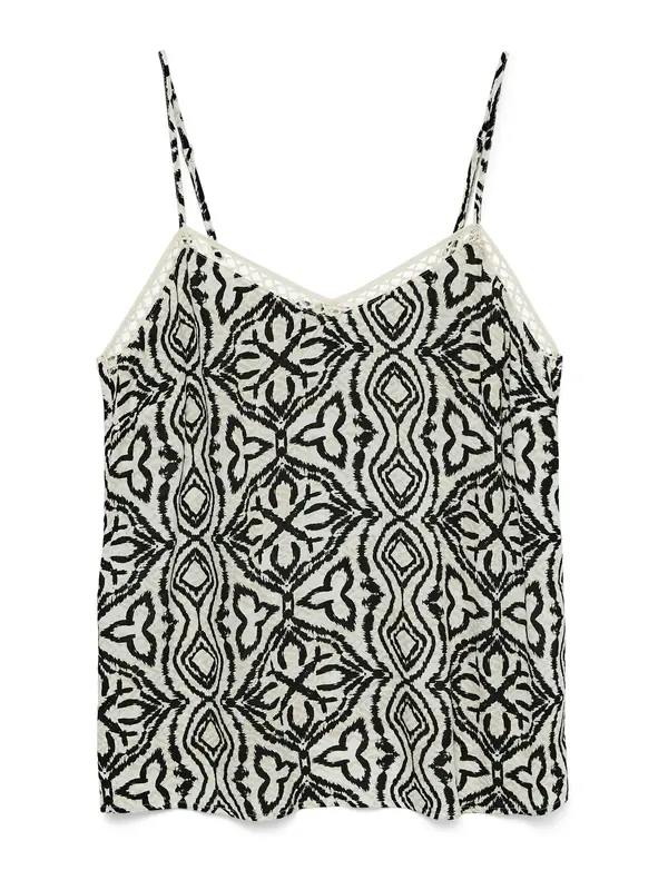 Vero Moda VERO MODA Top 'VMMENNY'  boja slonovače / sivkasto bež / crna