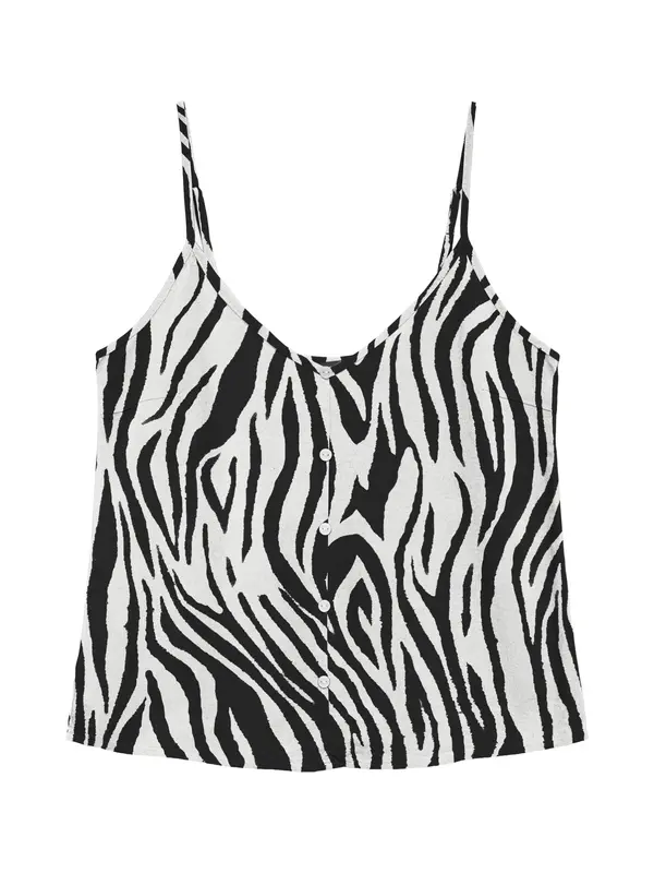 Vero Moda VERO MODA Top 'VMMYMILO'  svijetlosiva / crna