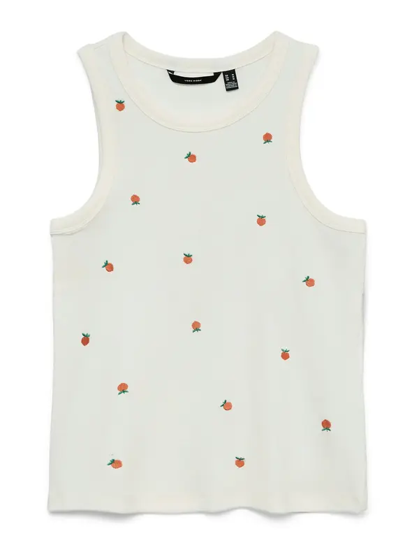 Vero Moda VERO MODA Top 'VMNAJA'  zelena / svijetlocrvena / bijela