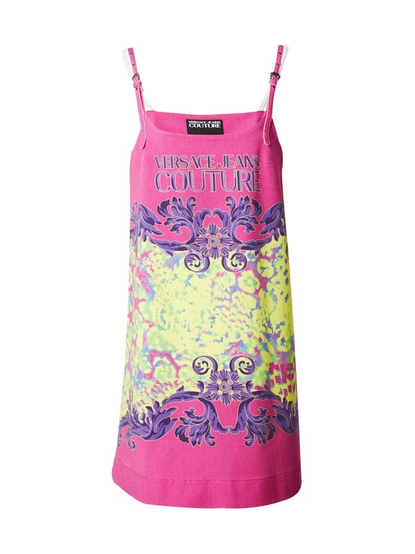 Versace Jeans Couture Versace Jeans Couture Haljina  limun žuta / jabuka / tamno ljubičasta / roza