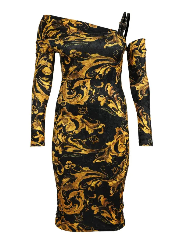 Versace Jeans Couture Versace Jeans Couture Haljina  žuta / crna