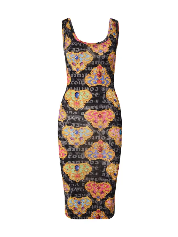 Versace Jeans Couture Versace Jeans Couture Haljina  žuta / siva / svijetloroza / crna