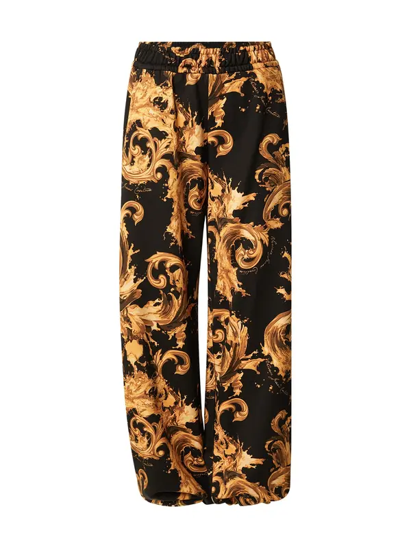 Versace Jeans Couture Versace Jeans Couture Hlače '80HAA320'  zlatna / crna