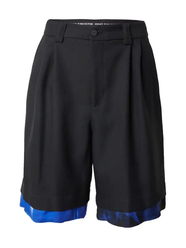 Versace Jeans Couture Versace Jeans Couture Hlače s naborima  plava / crna / bijela