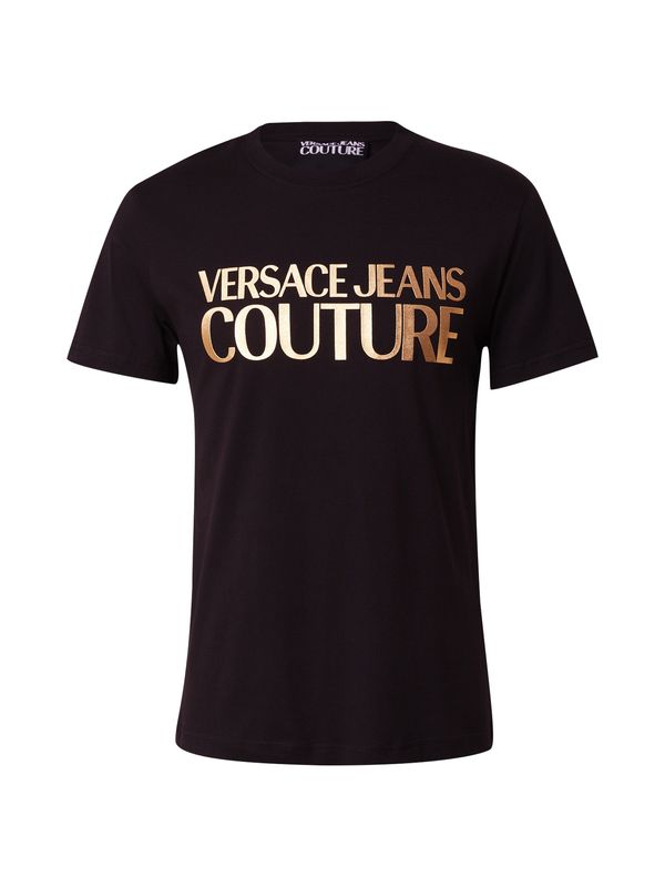 Versace Jeans Couture Versace Jeans Couture Majica 'INSTIT THICKFOIL'  zlatna / crna