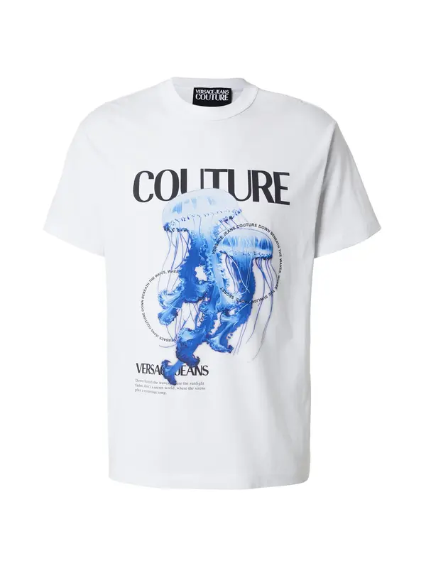 Versace Jeans Couture Versace Jeans Couture Majica 'JELLYFISH'  azur / svijetloplava / crna / bijela