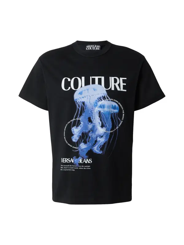 Versace Jeans Couture Versace Jeans Couture Majica 'JELLYFISH'  indigo / crna / bijela