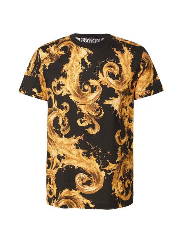 Versace Jeans Couture Versace Jeans Couture Majica  smeđa / zlatno žuta / svijetložuta / crna