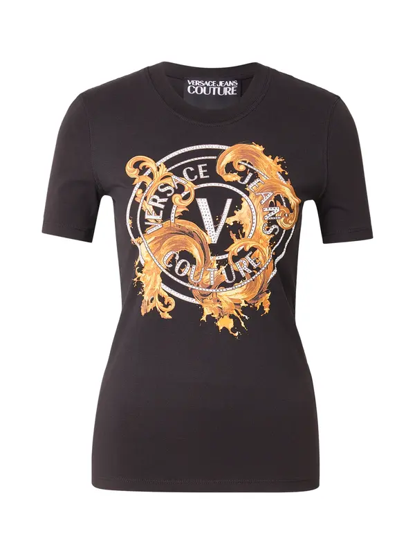 Versace Jeans Couture Versace Jeans Couture Majica  svijetlonarančasta / crna / bijela