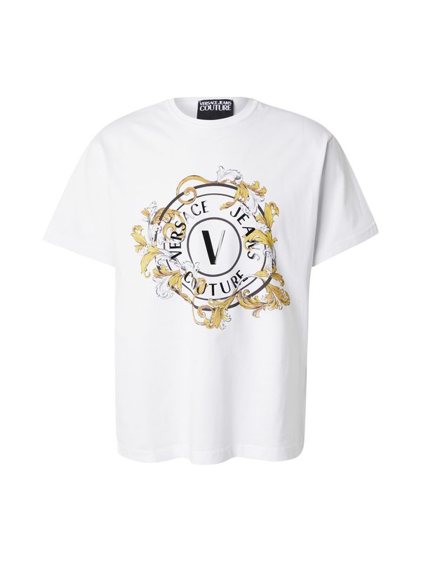 Versace Jeans Couture Versace Jeans Couture Majica  tamo žuta / crna / bijela / prljavo bijela