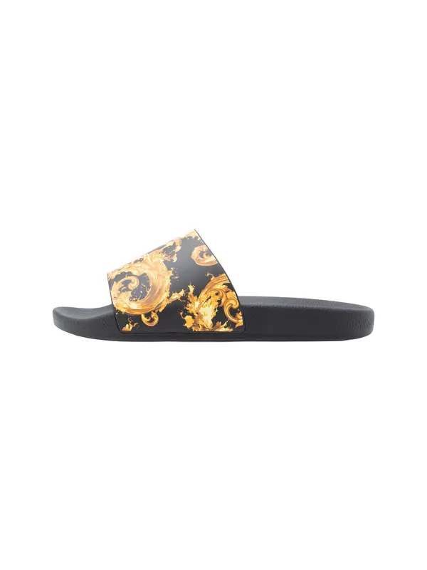 Versace Jeans Couture Versace Jeans Couture Natikače s potpeticom 'FONDO'  ecru/prljavo bijela / svijetlosmeđa / šafran / crna