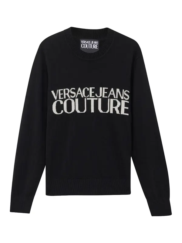 Versace Jeans Couture Versace Jeans Couture Pulover  crna / bijela