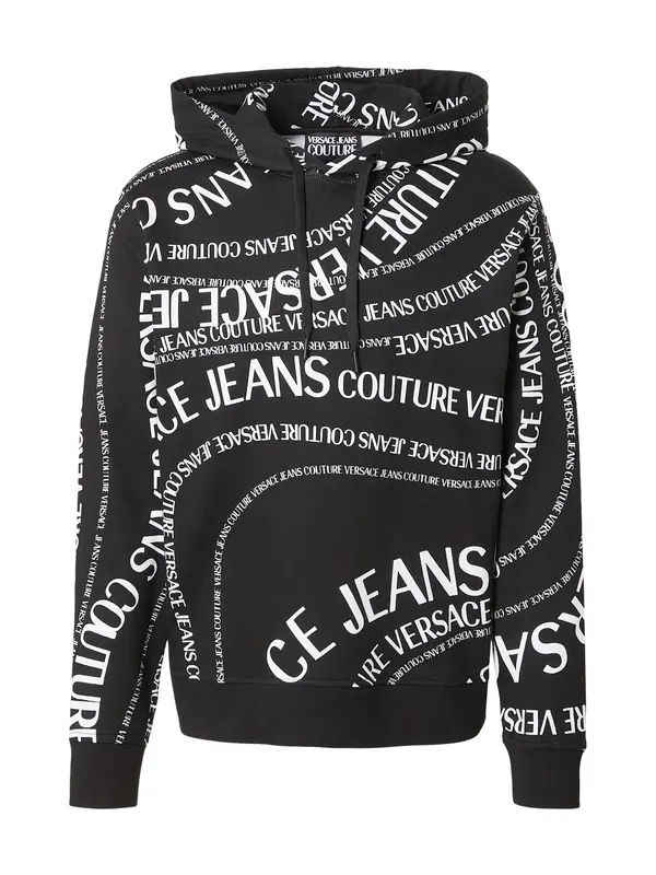 Versace Jeans Couture Versace Jeans Couture Sweater majica '80GAI3H0'  crna / bijela