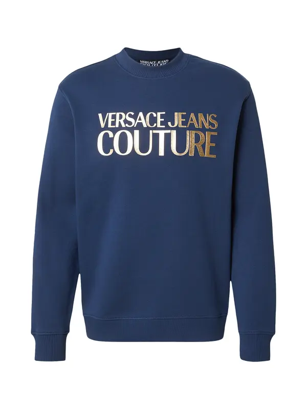 Versace Jeans Couture Versace Jeans Couture Sweater majica '80GAIT00'  tamno plava / zlatna