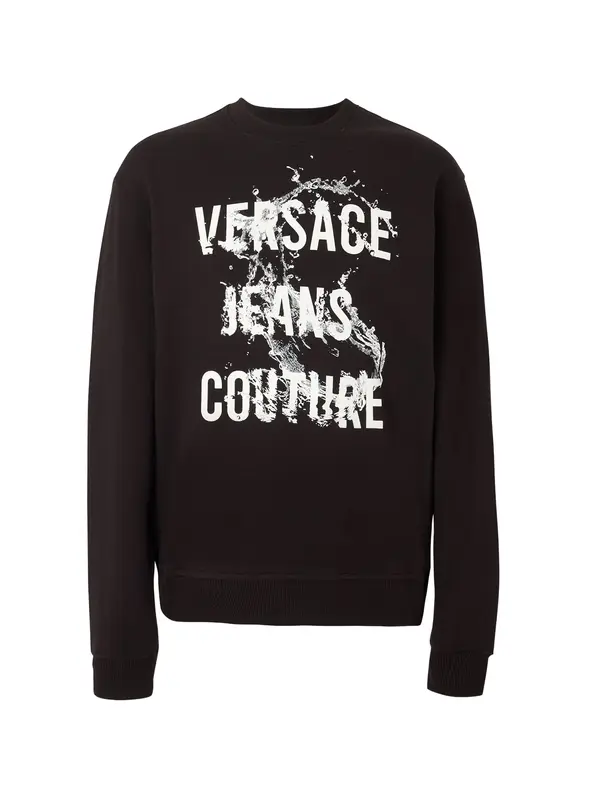 Versace Jeans Couture Versace Jeans Couture Sweater majica  crna / bijela