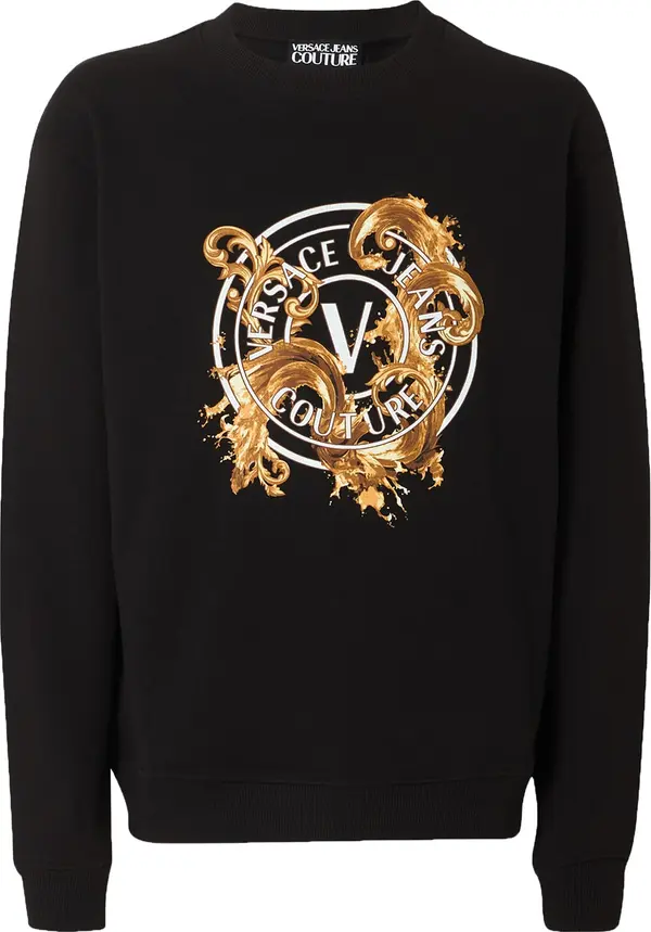 Versace Jeans Couture Versace Jeans Couture Sweater majica  smeđa / crna / bijela