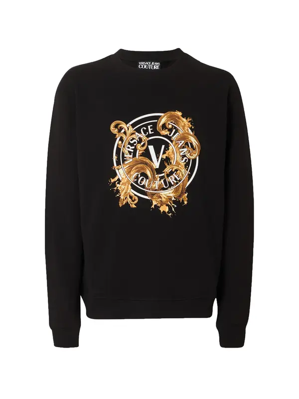 Versace Jeans Couture Versace Jeans Couture Sweater majica  smeđa / crna / bijela