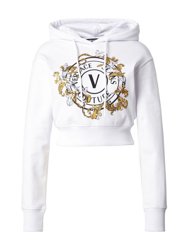 Versace Jeans Couture Versace Jeans Couture Sweater majica  tamo žuta / crna / bijela