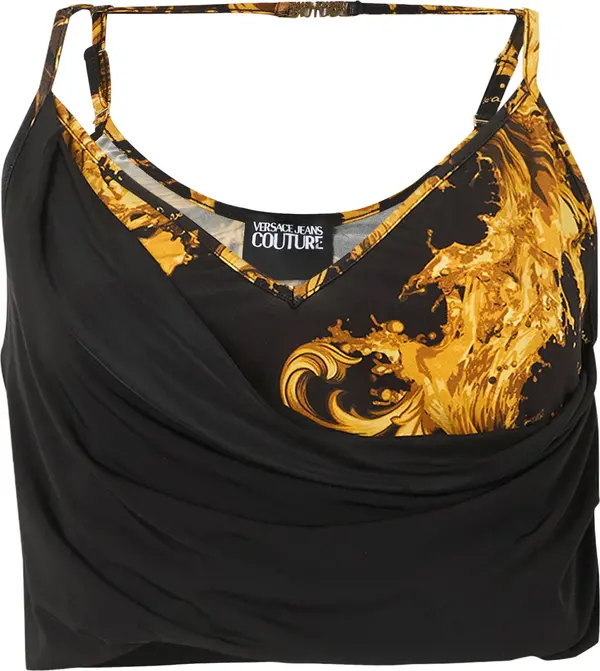 Versace Jeans Couture Versace Jeans Couture Top  smeđa / narančasto žuta / tamo žuta / crna