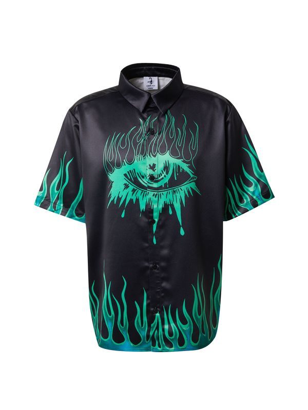 VIERVIER VIERVIER Bluza 'Irem'  plava / zelena / crna