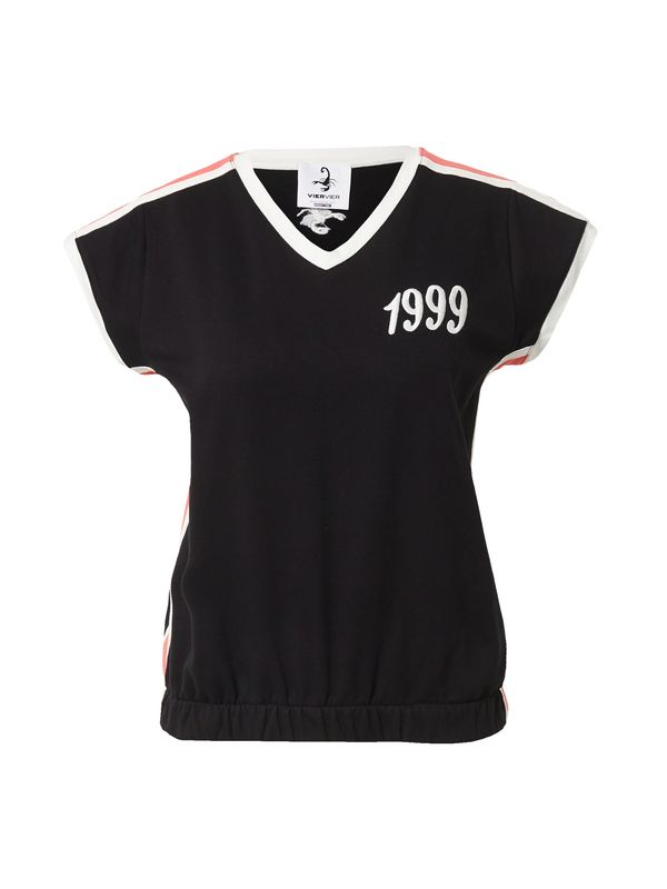 VIERVIER VIERVIER Sweater majica 'Jolien'  pastelno crvena / crna / bijela