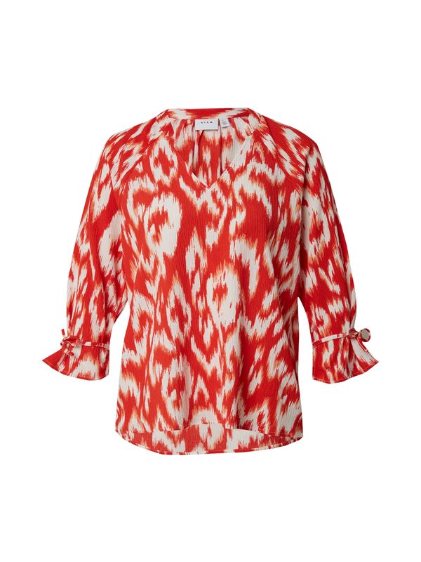 VILA VILA Bluza 'LAYA MILA'  marelica / crvena / bijela
