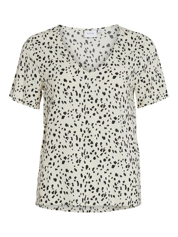 VILA VILA Bluza 'PAYA'  bež / crna