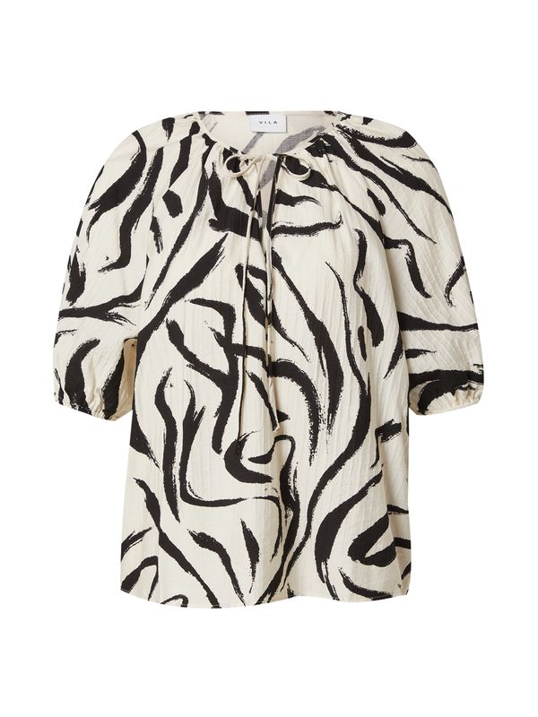 VILA VILA Bluza 'VICLO'  bež / crna