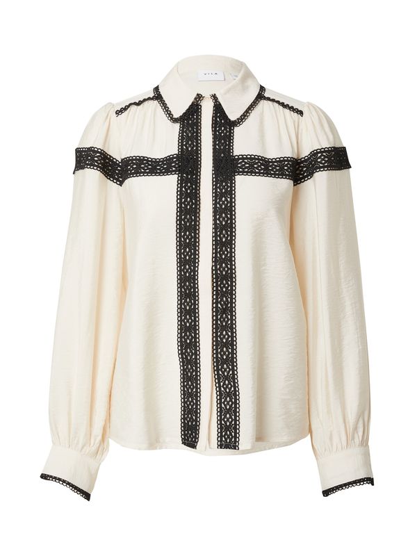 VILA VILA Bluza 'VIDOLA'  šampanjac / crna