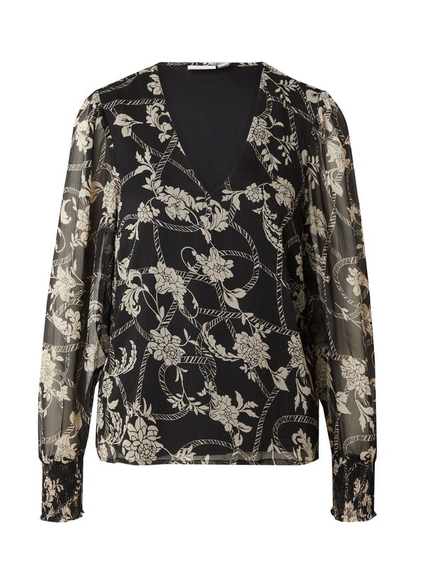 VILA VILA Bluza 'VISIA FALIA'  bež / crna