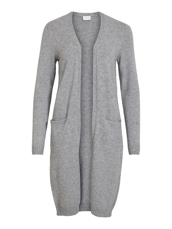 VILA VILA Duži kardigan 'Ril'  siva melange