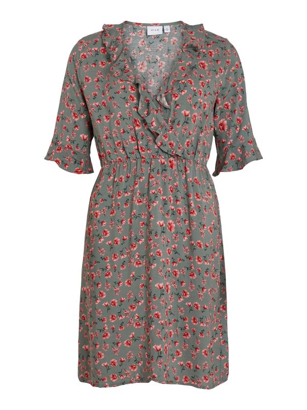 VILA VILA Haljina 'Eva Aya'  zelena / roza / crvena