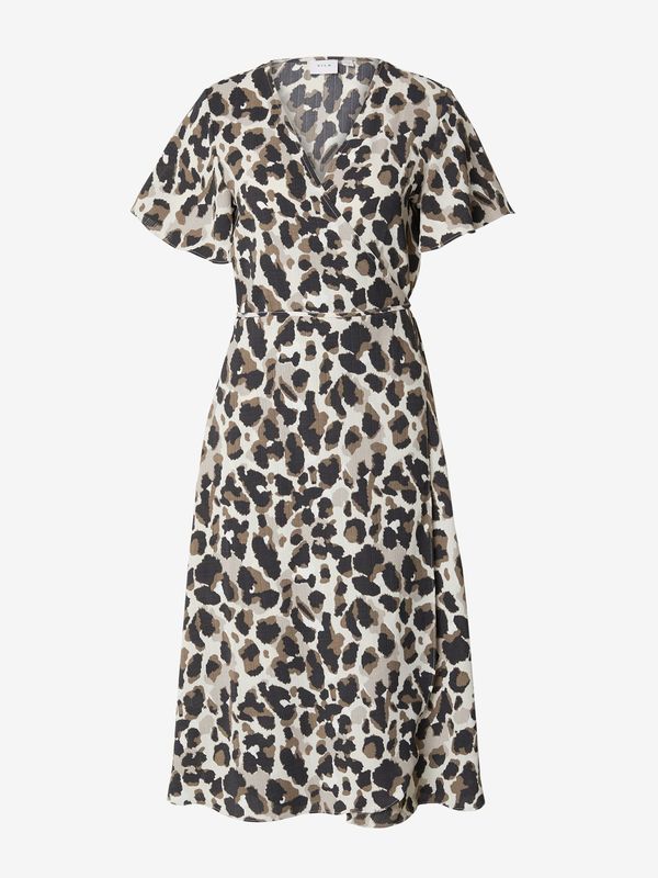 VILA VILA Haljina 'LOVIE'  bež / smeđa / crna