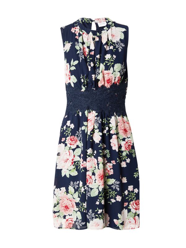 VILA VILA Haljina 'MILINA'  mornarsko plava / zelena / rosé / bijela