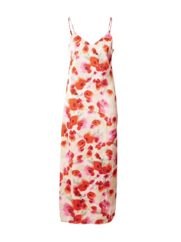 VILA VILA Haljina 'RAVENNA'  boja pijeska / ružičasta / crvena / tamno crvena