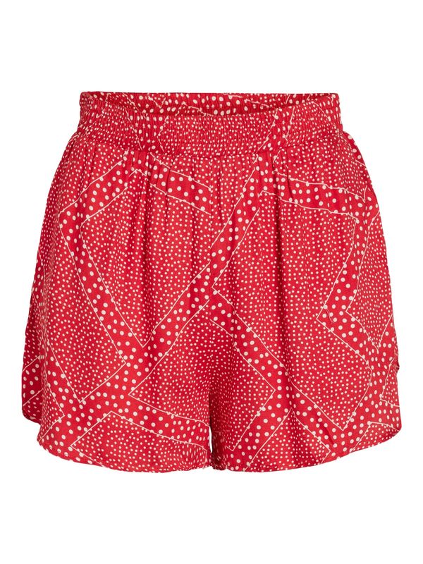 VILA VILA Hlače 'NISJA'  tamno crvena / bijela