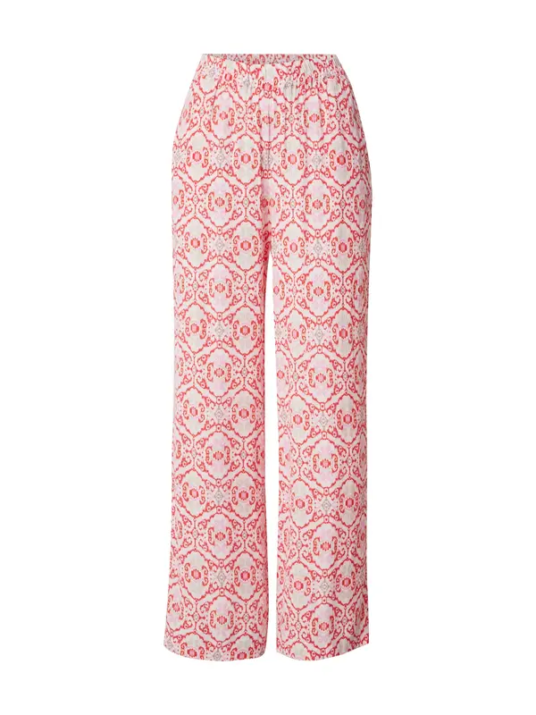 Vila VILA Hlače 'VIKikki'  siva / rosé / crvena / vuneno bijela