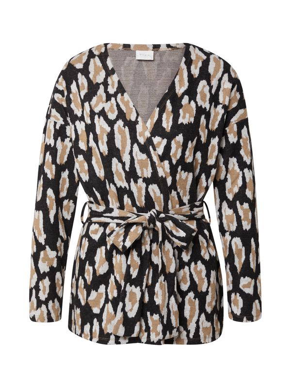 VILA VILA Kardigan 'CHARI'  smeđa / crna / bijela