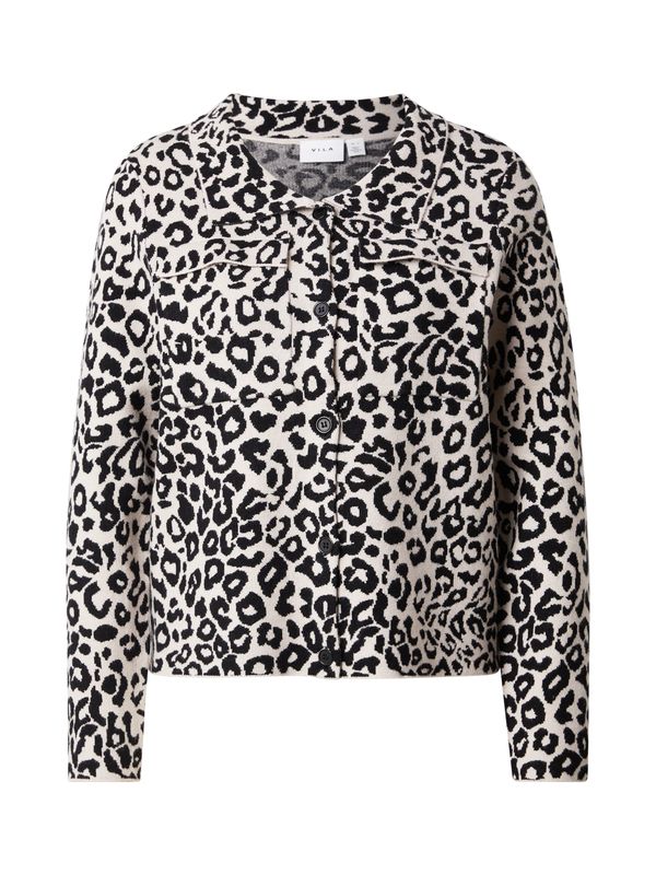 VILA VILA Kardigan 'VILEONA'  ecru/prljavo bijela / crna