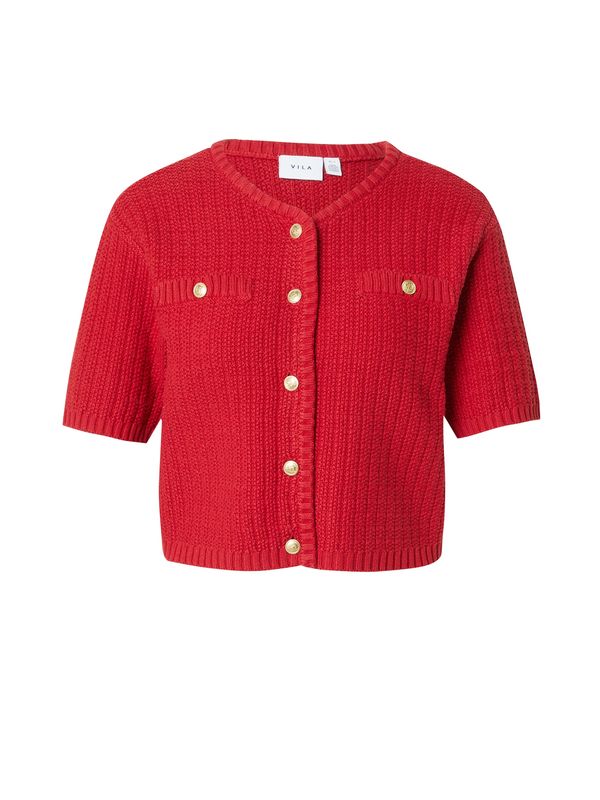 VILA VILA Kardigan 'VITUT'  zlatna / tamno crvena
