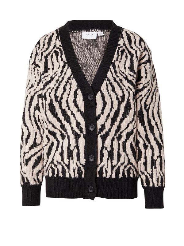 VILA VILA Kardigan 'VIVAYANA'  nude / crna