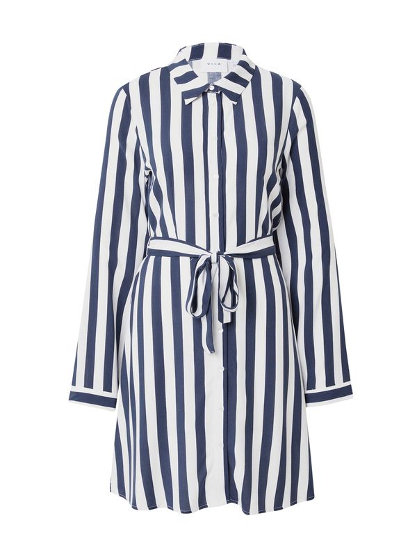 VILA VILA Košulja haljina 'LISA'  crna / bijela