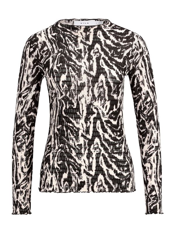VILA VILA Majica 'VILarine Nala'  crna / prljavo bijela