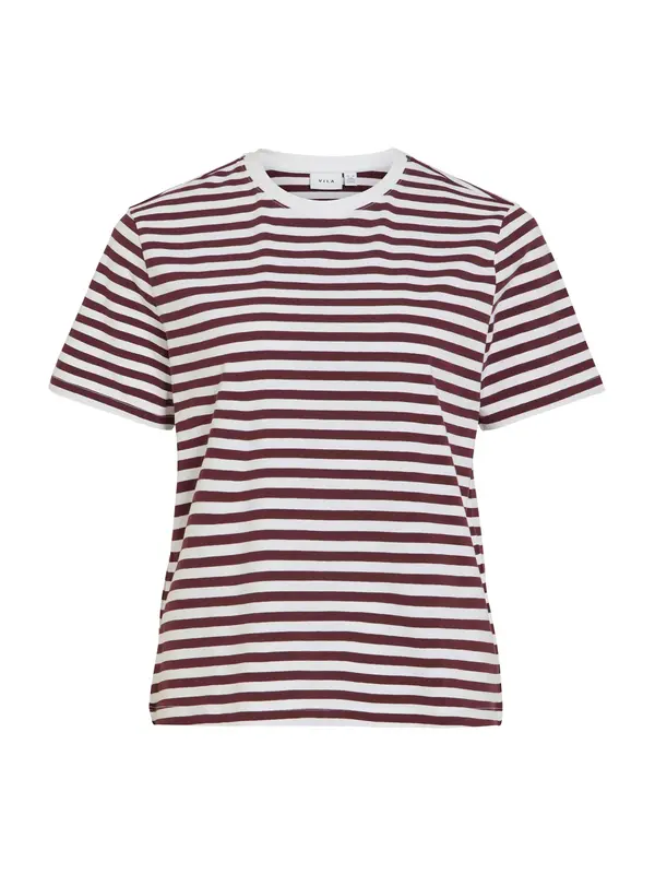 VILA VILA Majica 'VINORA'  burgund / bijela