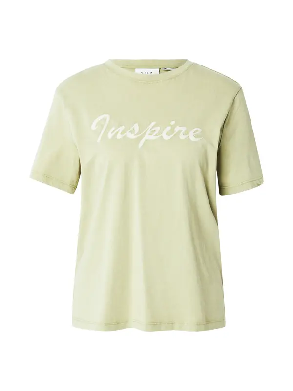 VILA VILA Majica 'VISYBIL INSPIRE'  pastelno zelena