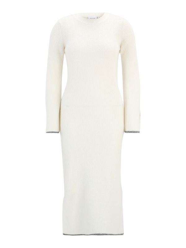 Vila Petite Vila Petite Pletena haljina 'VIWELCOME'  tamo siva / bijela