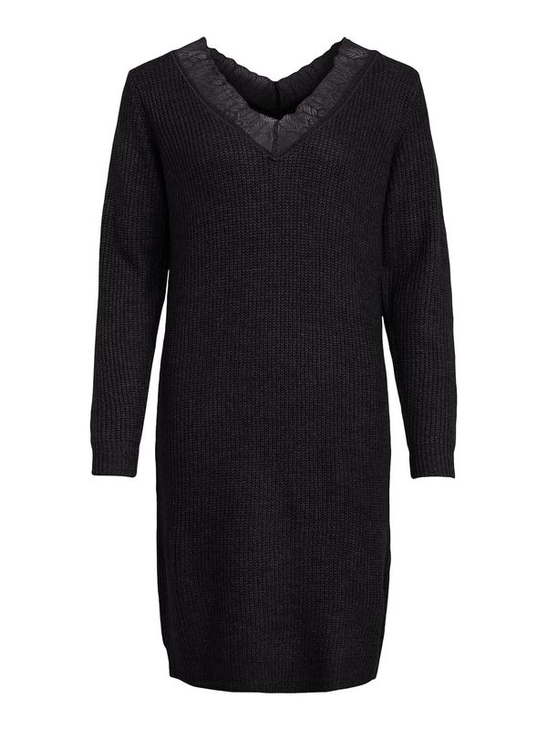 VILA VILA Pletena haljina 'Glacy'  crna