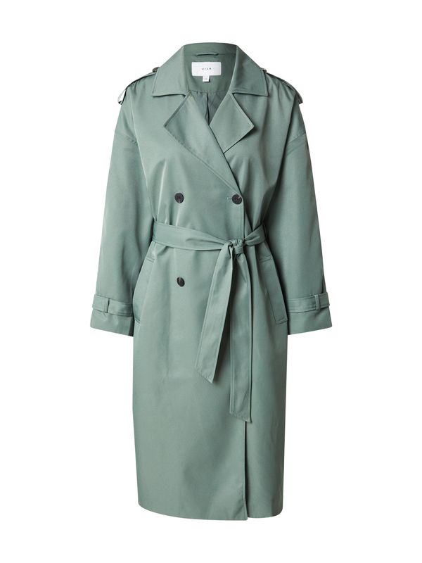 VILA VILA Prijelazni kaput 'VIADDISON'  sivkasto zelena